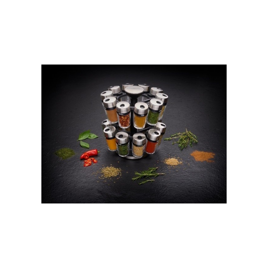 Cole&Mason - Suport rotativ pentru condimente MASTER 21 piese