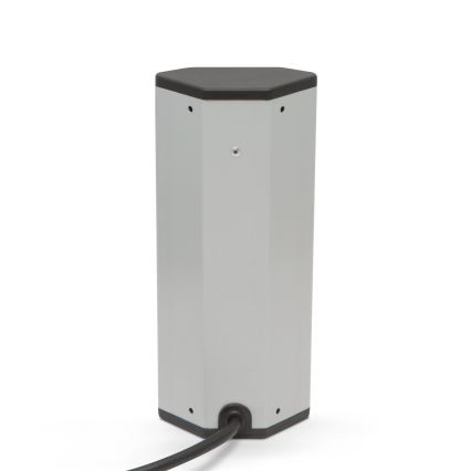 Coloană de prize pentru colț, 3x230V, negru/argintiu