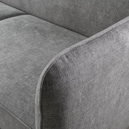 Colțar extensibil NISA, în formă de L, cu spațiu de depozitare, gri, orientare stânga