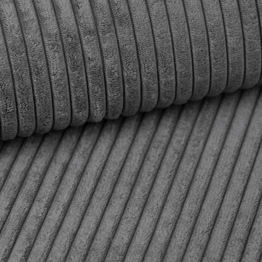 Canapea extensibilă SALVADA în formă de U, colț reversibil, cu spațiu de depozitare, gri închis