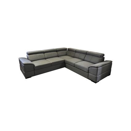 Canapea colțar extensibilă reversibilă cu spațiu de depozitare GRANADA, gri închis