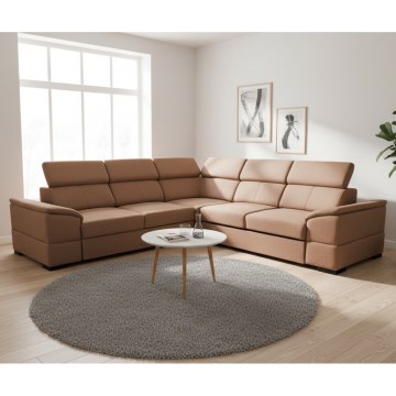 Colțar extensibil universal GRANADA cu spațiu de depozitare, maro