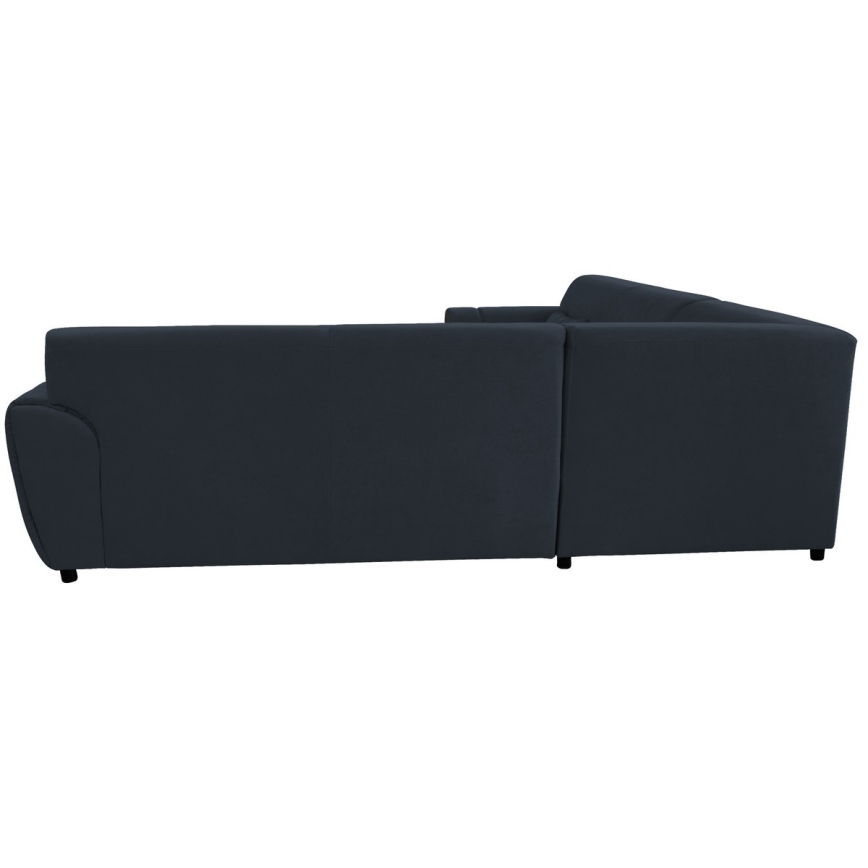 Colțar extensibil VISEU, stânga, antracit/negru, cu spațiu de depozitare