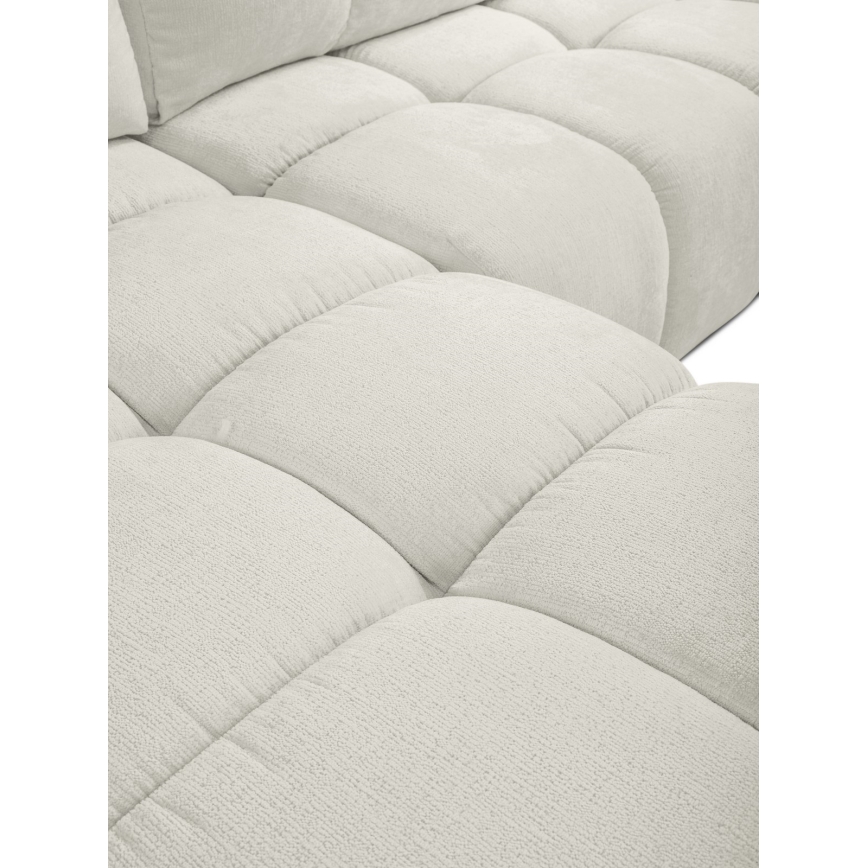 Colțar tapițat extensibil ALMADA în formă de L, versiune stânga, bej