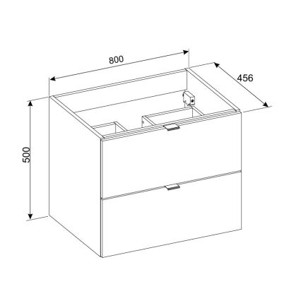 COMAD DALIA CASHMERE 82-80-46-2S - Dulap sub lavoar DALIA 50x80 cm, bej