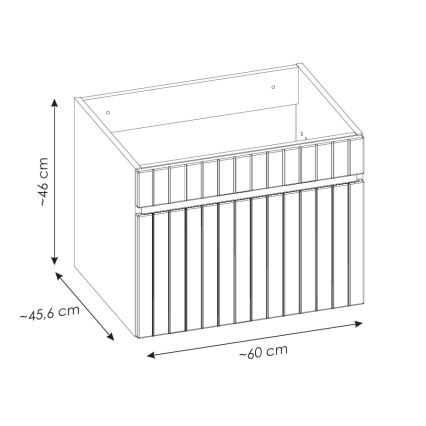 COMAD ICONIC CASHMERE 82-60-D-1S - Dulap pentru lavoar ICONIC 46x60 cm, bej