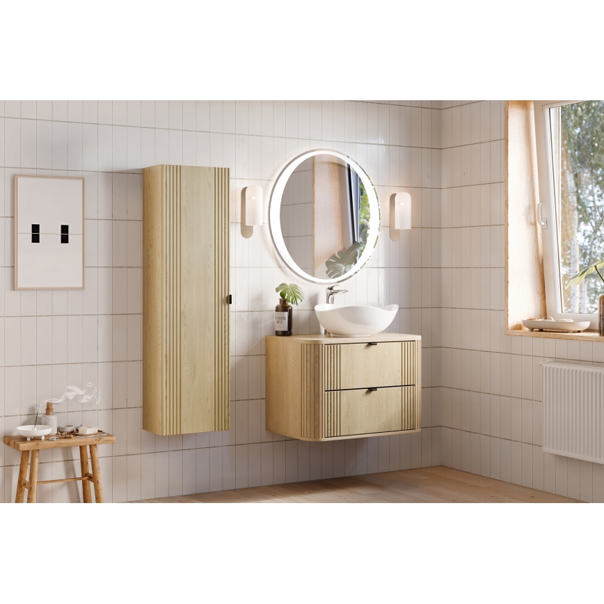 COMAD OVALIA CREMONA 82-80-46-2S - Dulap de baie sub chiuvetă OVALIA 52x80 cm, Stejar Cremona