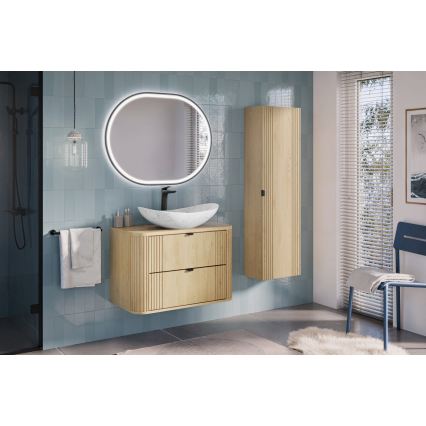 COMAD OVALIA CREMONA 82-80-46-2S - Dulap de baie sub chiuvetă OVALIA 52x80 cm, Stejar Cremona