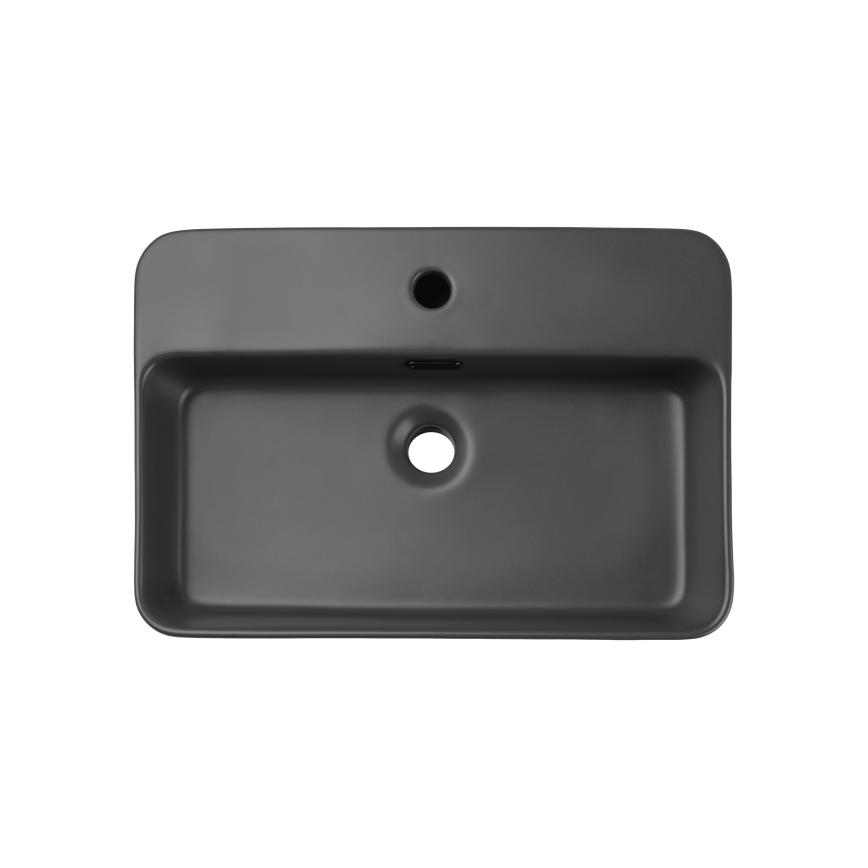 COMAD TRUST 2 MATT DARK GREY (E-6282) - Lavoar pentru blat TRUST 55x38 cm ceramică/gri mat