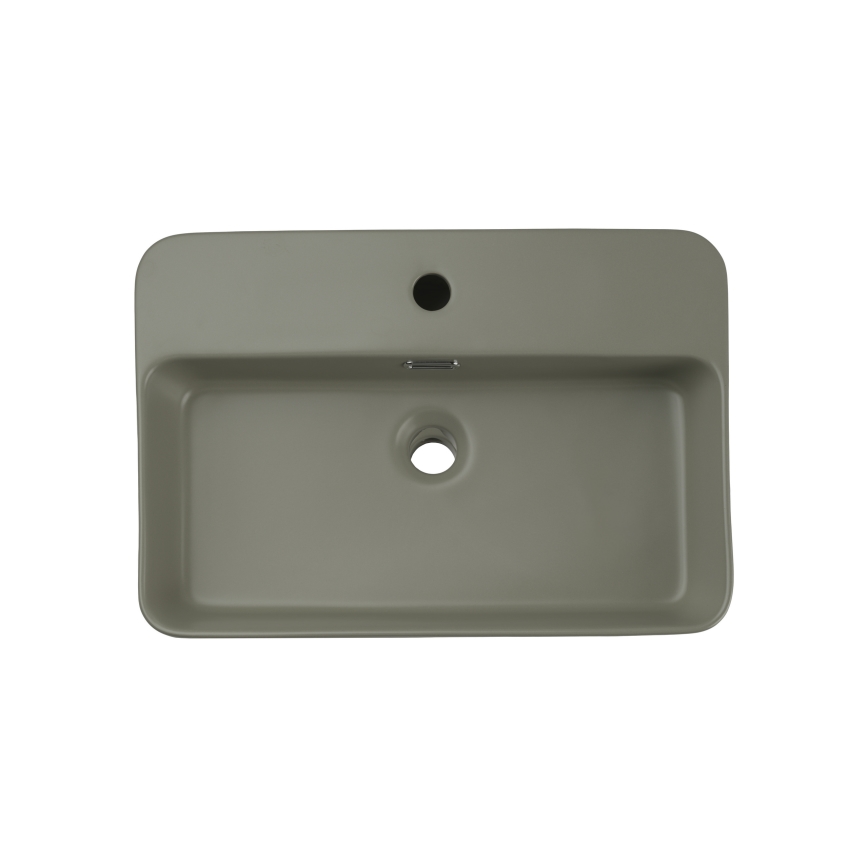 COMAD TRUST 2 OLIVER GREEN (E-6282) - Lavoar pentru blat TRUST 55x38 cm ceramică/verde mat