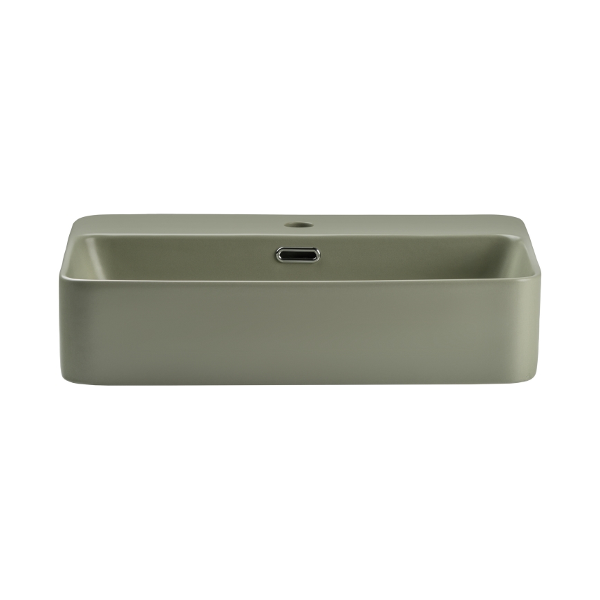 COMAD TRUST 2 OLIVER GREEN (E-6282) - Lavoar pentru blat TRUST 55x38 cm ceramică/verde mat