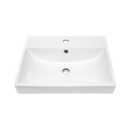 COMAD UN-RITA-GW-60 - Lavoar pentru blat RITA 60x40 cm ceramică/alb lucios