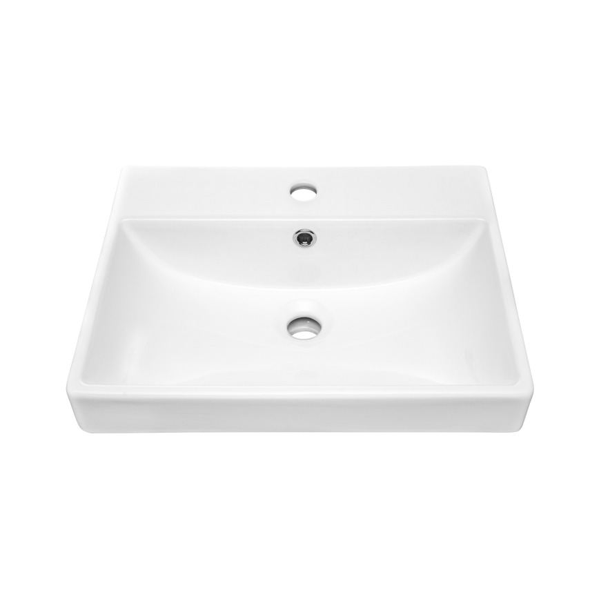 COMAD UN-RITA-GW-60 - Lavoar pentru blat RITA 60x40 cm ceramică/alb lucios