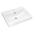 COMAD UN-RITA-GW-60 - Lavoar pentru blat RITA 60x40 cm ceramică/alb lucios
