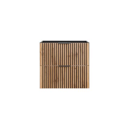 COMAD XILO BLACK WOTAN 82-60-D-2S - Corp mobilier sub lavoar XILO 57 x 60,2 cm, negru/stejar Wotan