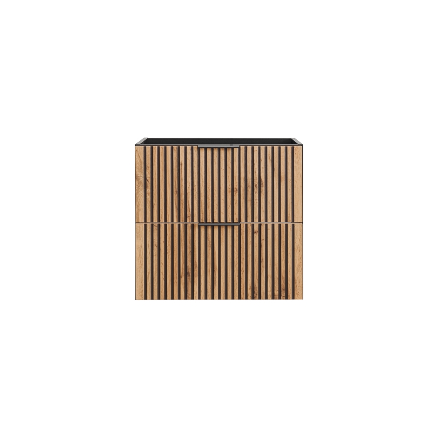 COMAD XILO BLACK WOTAN 82-60-D-2S - Corp mobilier sub lavoar XILO 57 x 60,2 cm, negru/stejar Wotan