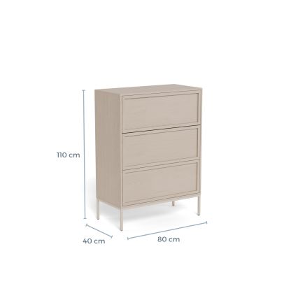 Comodă ALIN 80 x 40 cm, taupe