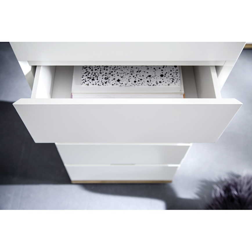 Comodă ARVI albă/stejar