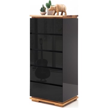 Comodă ARVI, negru/stejar