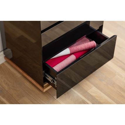 Comodă ARVI, negru/stejar