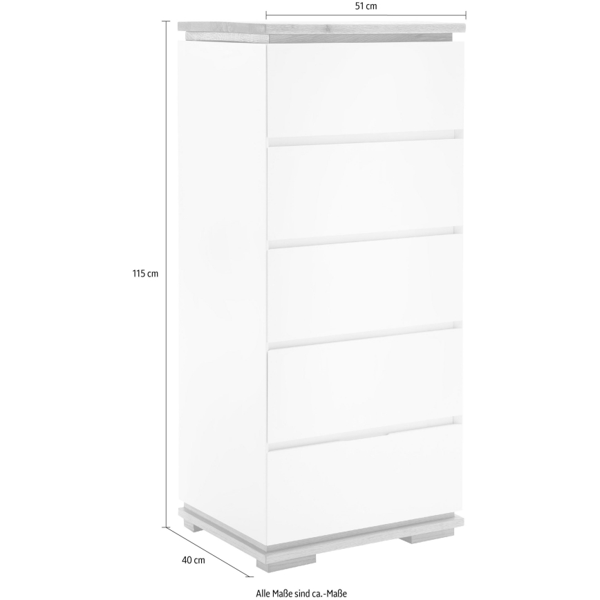 Comodă ARVI, negru/stejar