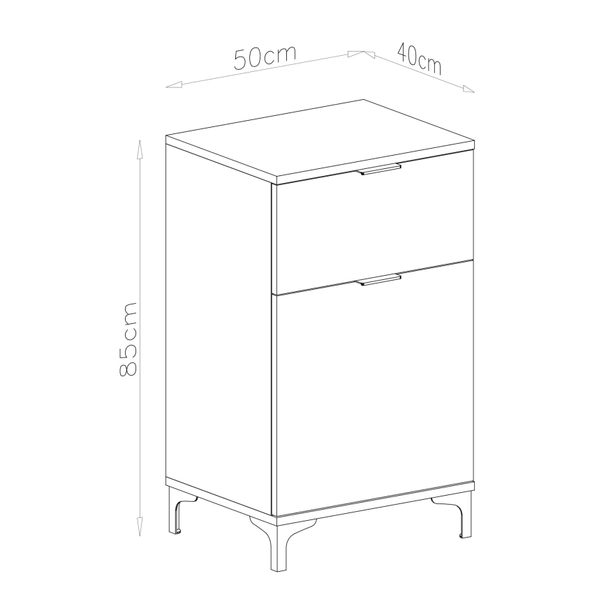 Comodă cu sertar LORA, bej