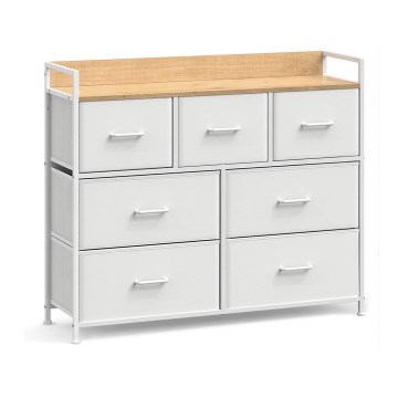 Comodă cu sertare KIRA alb/maro