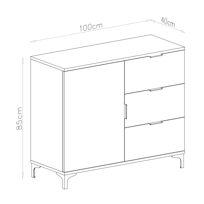 Comodă cu sertare LORA, bej