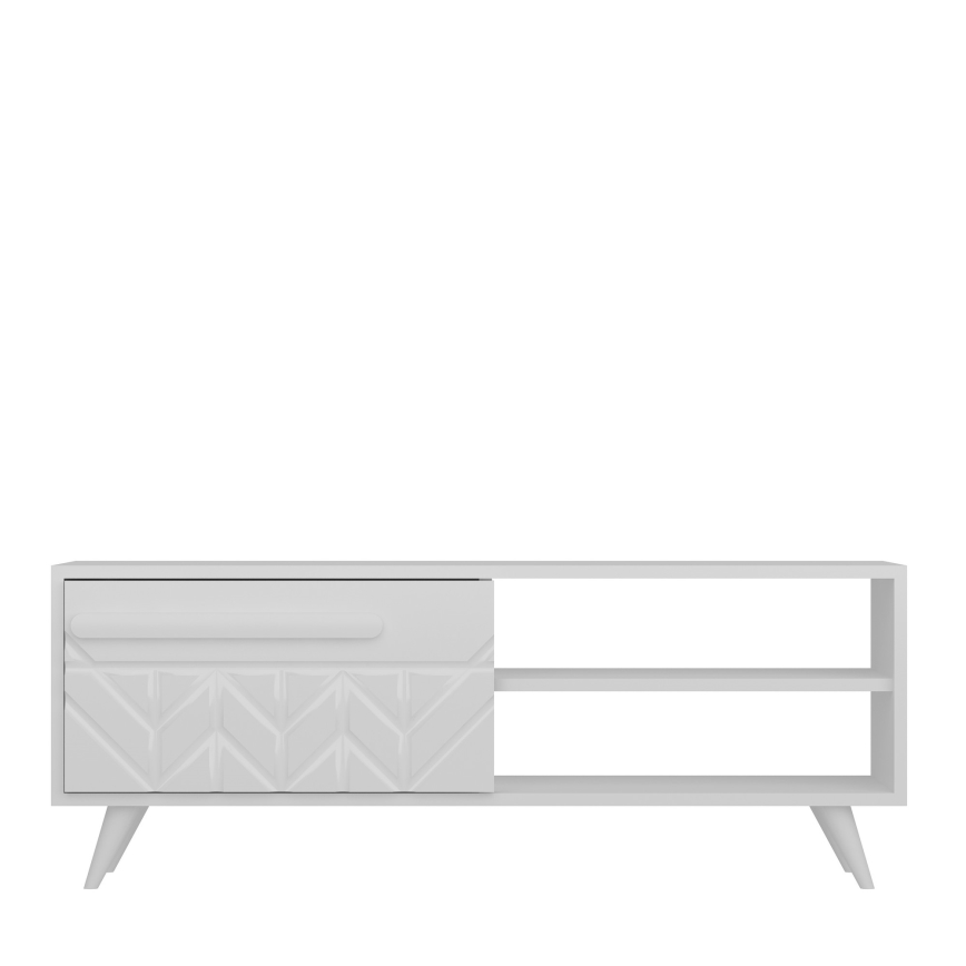Comodă de televizor VENEDIK 43,7x120 cm albă