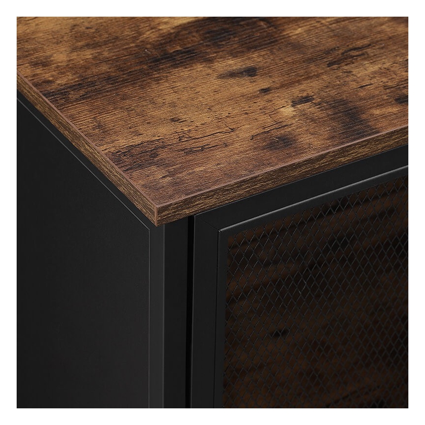 Comodă FIRA negru/maro