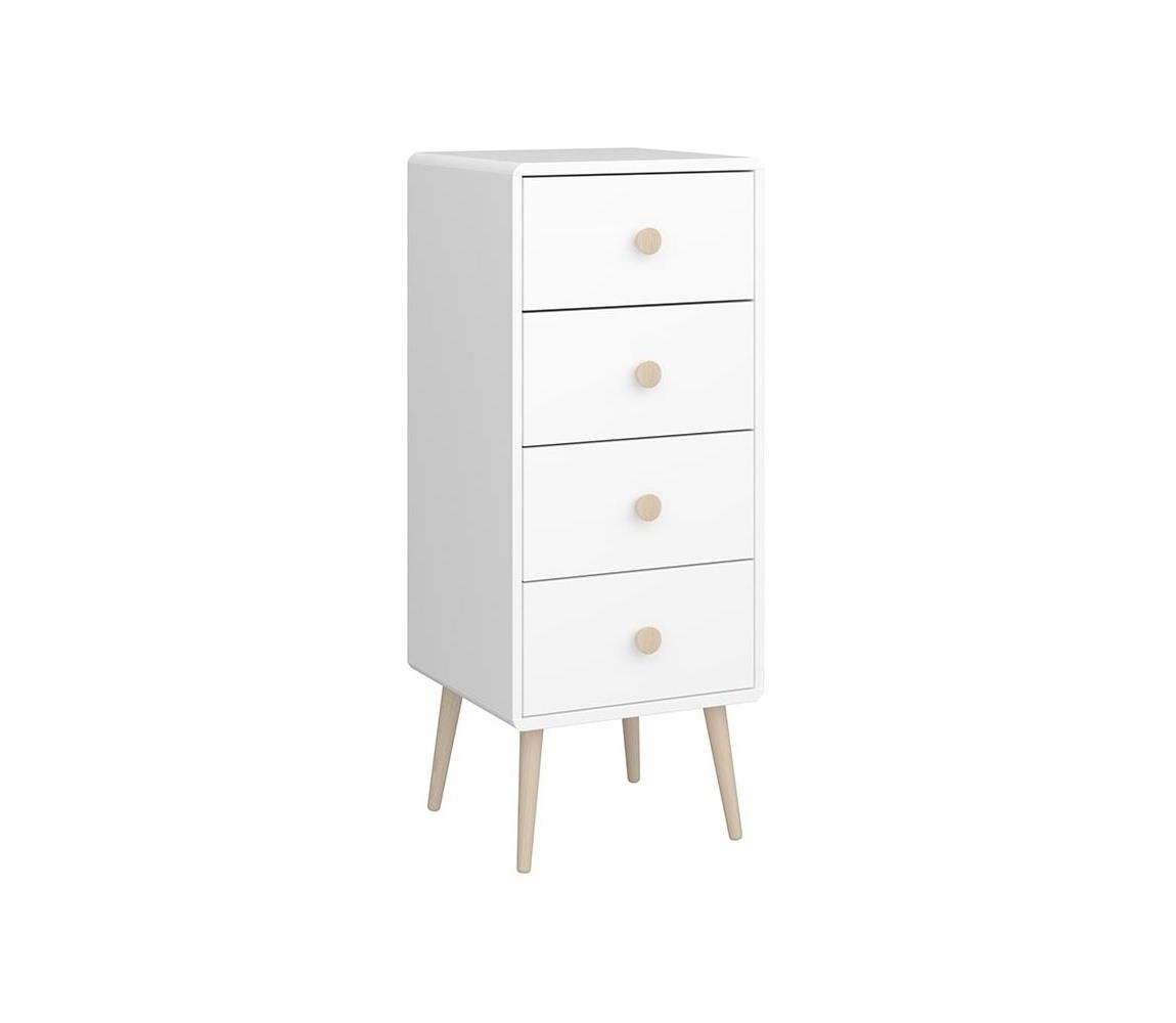 Comodă GAIA 1024x414 cm alb/stejar