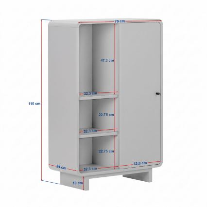 Comodă KABIN 70x110x34 cm stejar