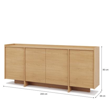 Comodă KEMI 200x90x38 stejar Cremona
