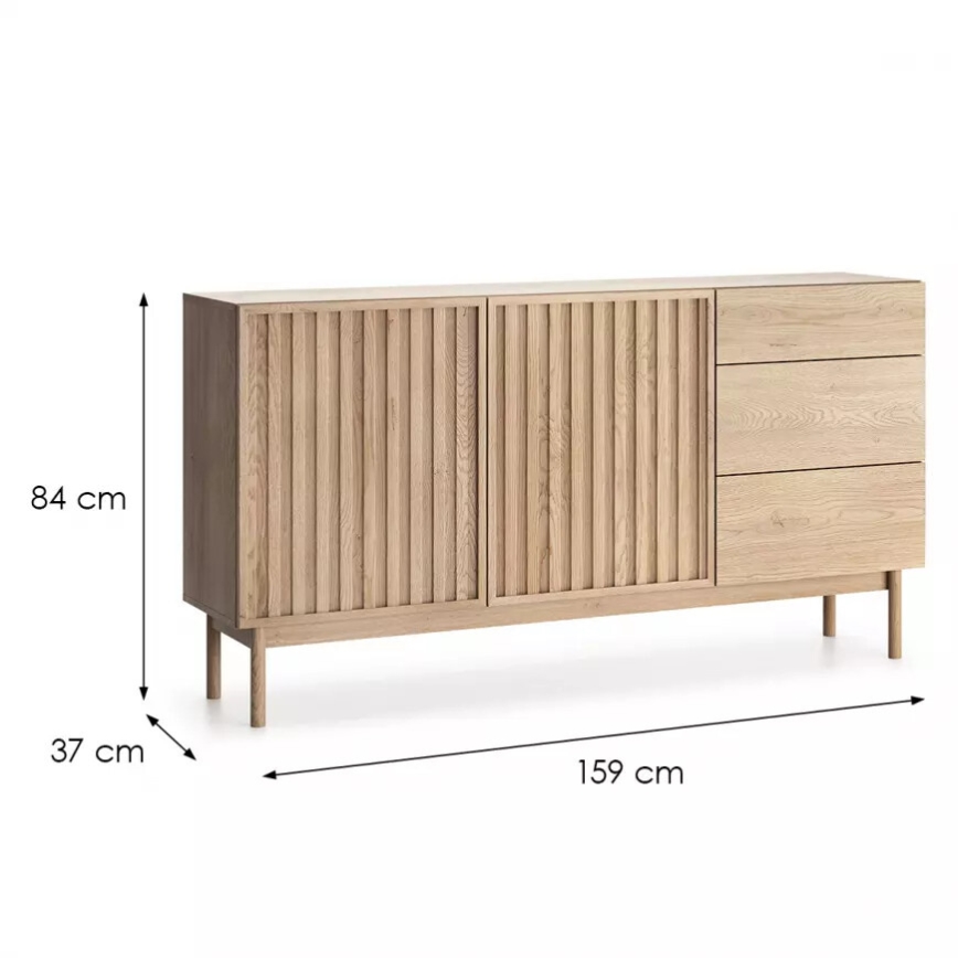 Comodă KIOTO 159x84x37 cm stejar Cremona