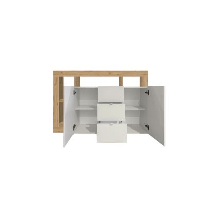 Comodă LENOR alb/maro