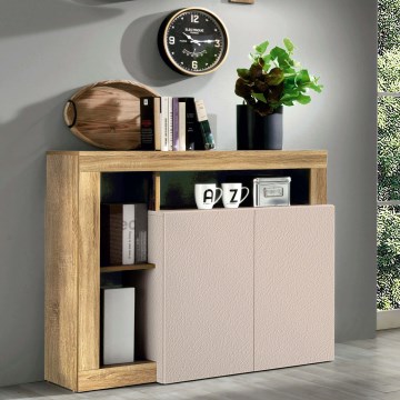 Comodă LENOR, cașmir/stejar deschis