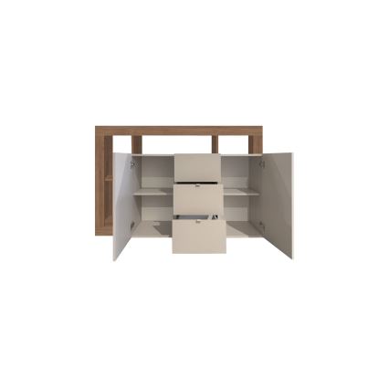 Comodă LENOR, cașmir/stejar