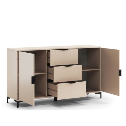 Comodă LORA, cu sertare și uși, bej