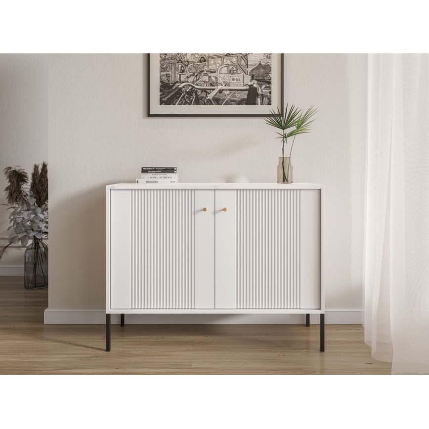 Comodă LUE 104x39 cm alb/negru