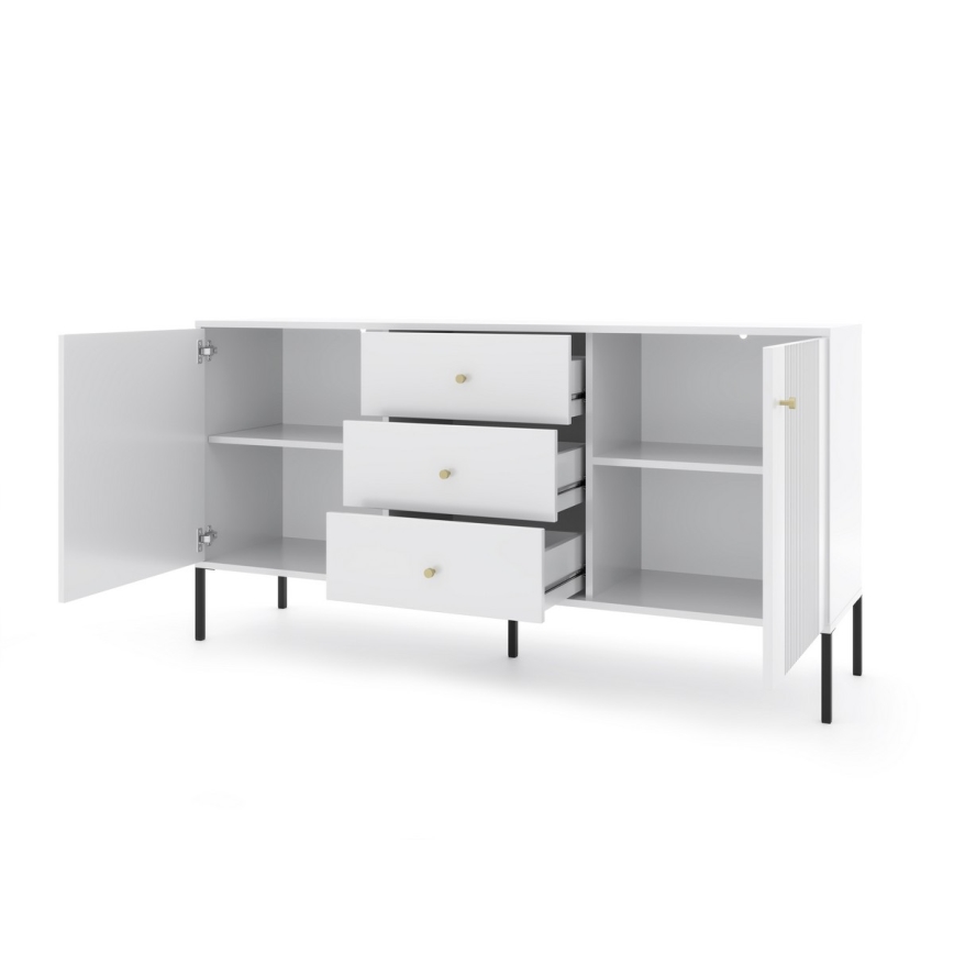 Comodă LUE albă/neagră