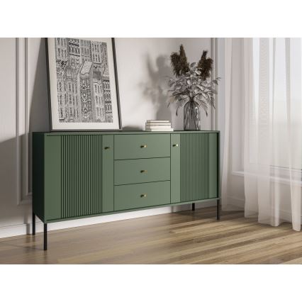 Comodă LUE verde/negru