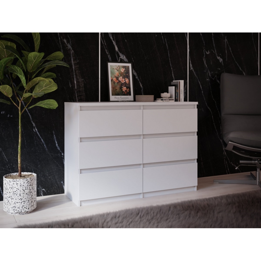 Comodă MAO cu sertare, albă