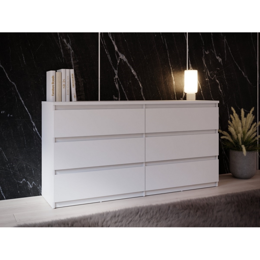 Comodă MAO cu sertare, albă