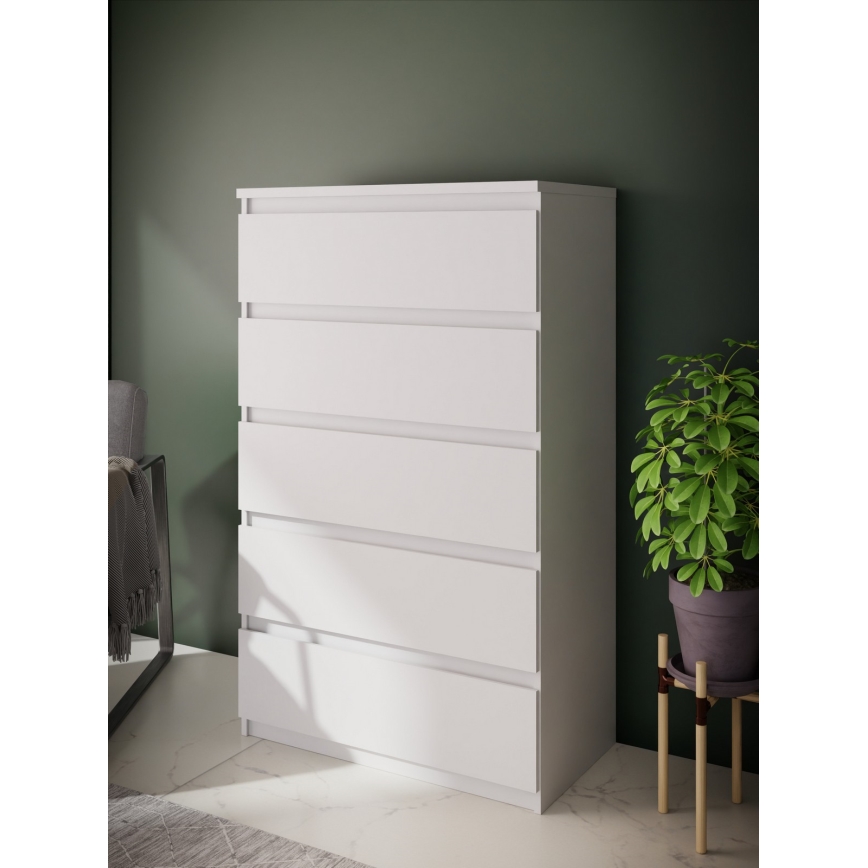 Comodă MAO cu sertare, albă