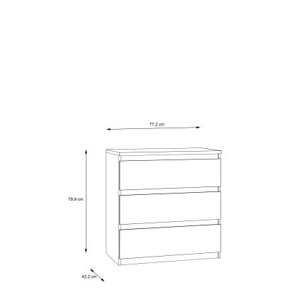 Comodă MAO cu sertare, stejar artisan