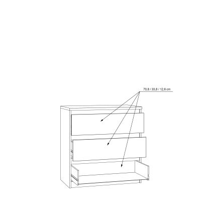 Comodă MAO cu sertare, stejar artisan