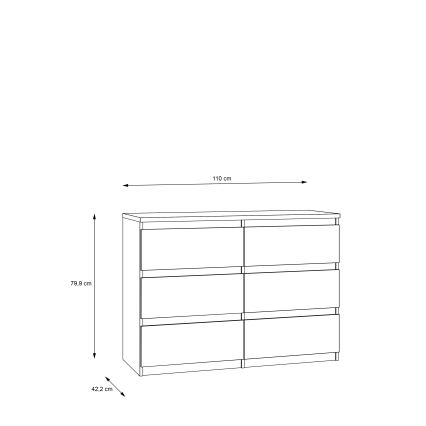 Comodă MAO cu sertare, stejar Artisan