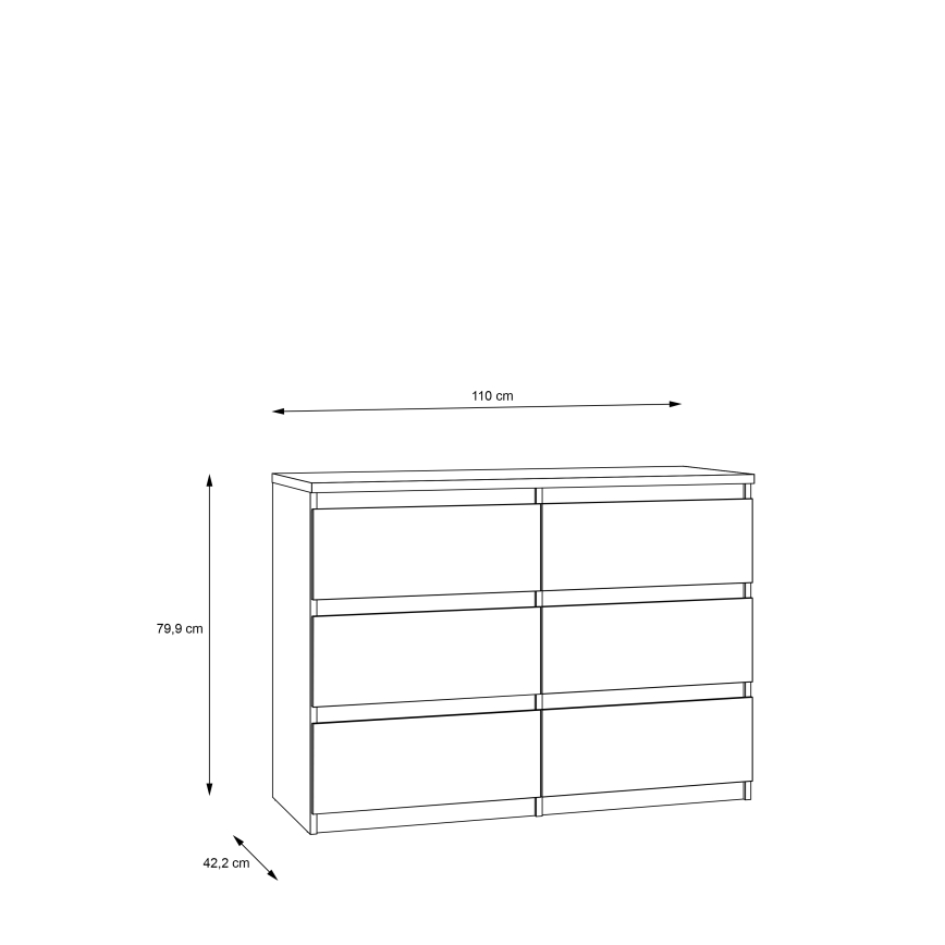 Comodă MAO cu sertare, stejar Artisan