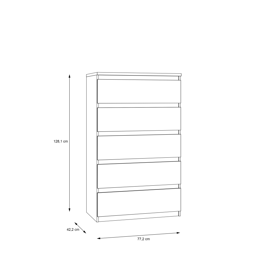 Comodă MAO cu sertare, stejar artisan