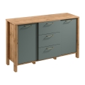 Comodă MENTA 138x81x40 cm stejar Wotan/verde